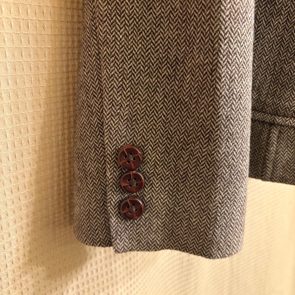 Share Eddie Bauer Wool Tweed Brown Blazer Jacket Women's 12 - Picture 5 of 11